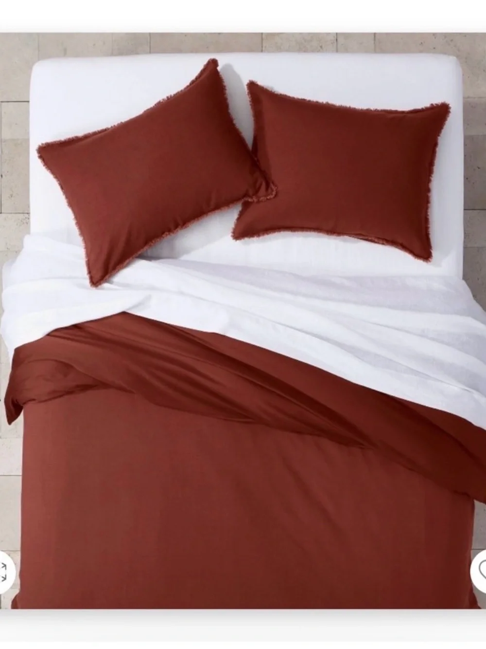 Casaluna Linen King size Rust color Duvet Cover.